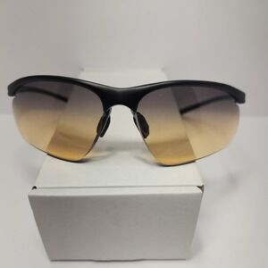 PeakVision SL8.01 Sports Golf Sunglasses Black Wrap Amber Gradient Lens Patent
